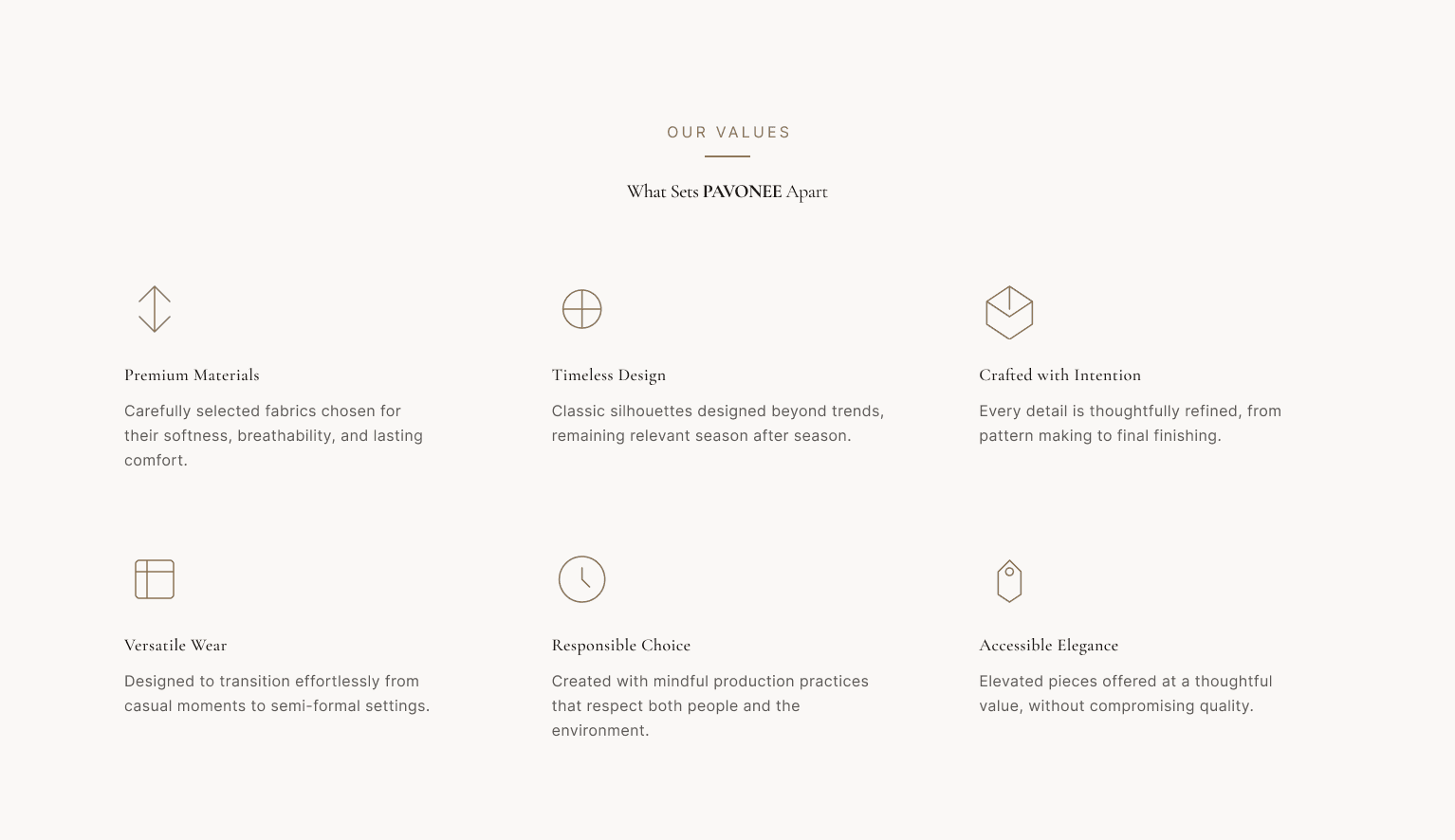 UI Design Brand Fashion PAVONEE - Preview